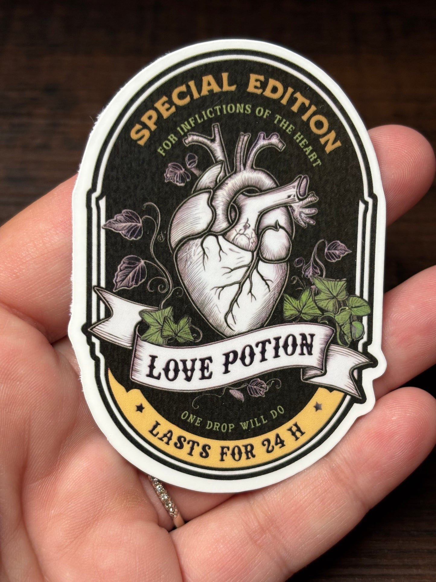 Love Potion, Poison Label, Waterproof Sticker