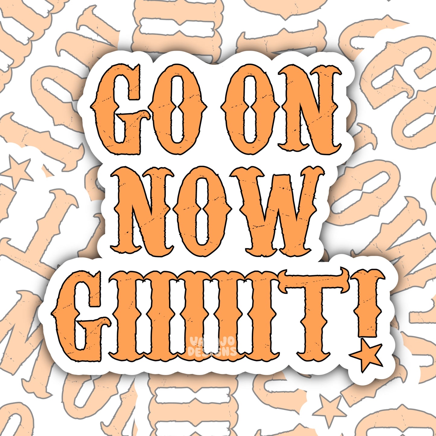 Get on Now, Giiit, Funny Waterproof Sticker