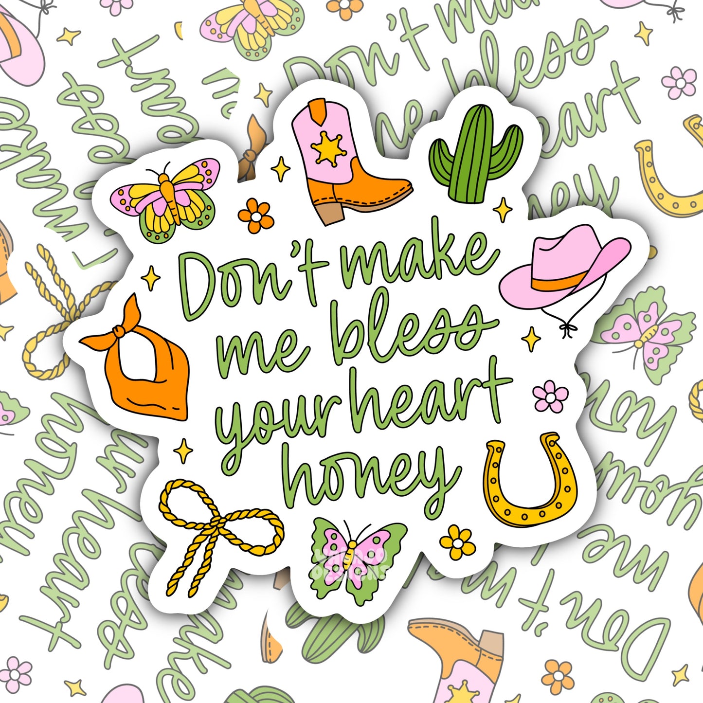 Bless Your Heart, Sarcastic Waterproof Sticker