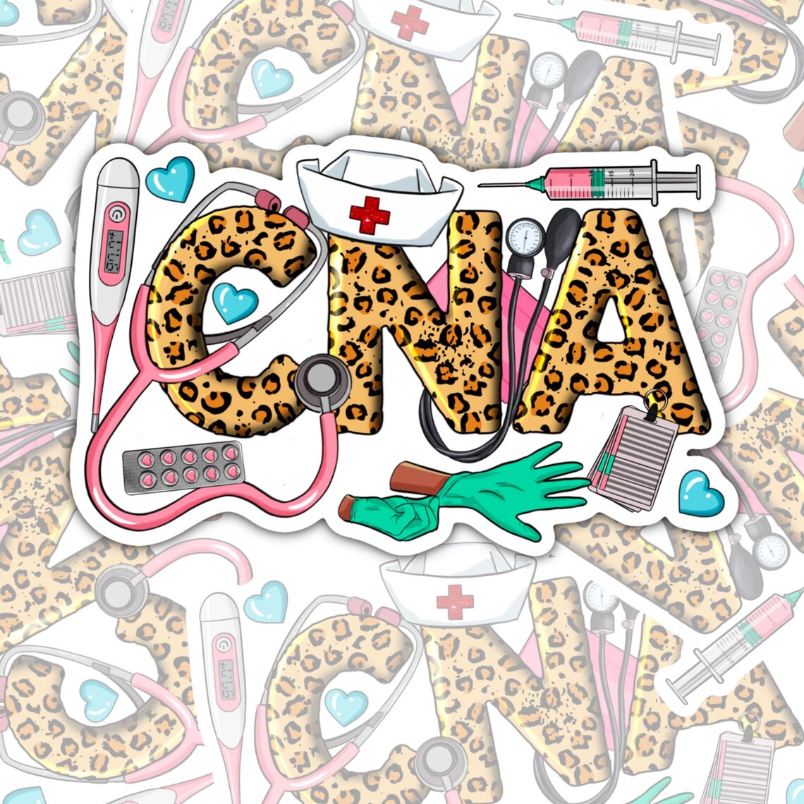 CNA Stickers, Waterproof Sticker, Water Bottle Sticker, Kindle Sticker, Laptop Sticker, Nursing Life, Certified Nurse Stickers