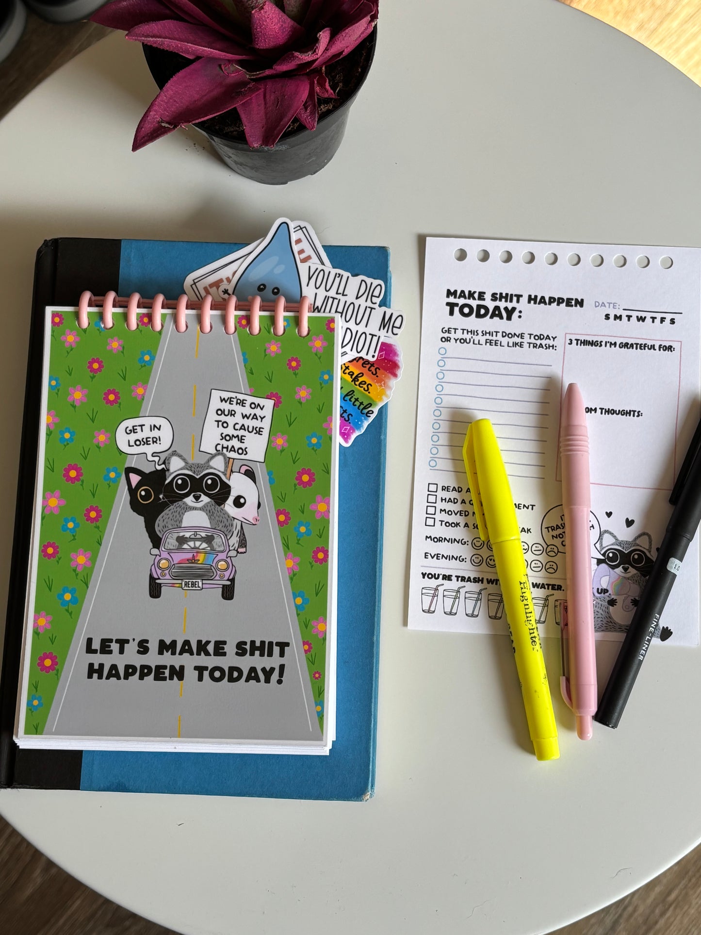 Trashy Raccoon To-Do List Journal