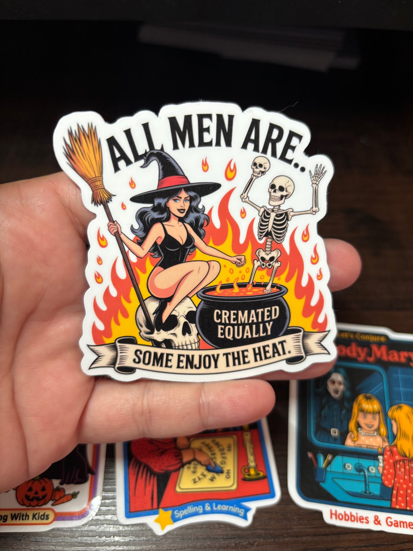 All Men Are Cremated Equally, Funny Waterproof Sticker