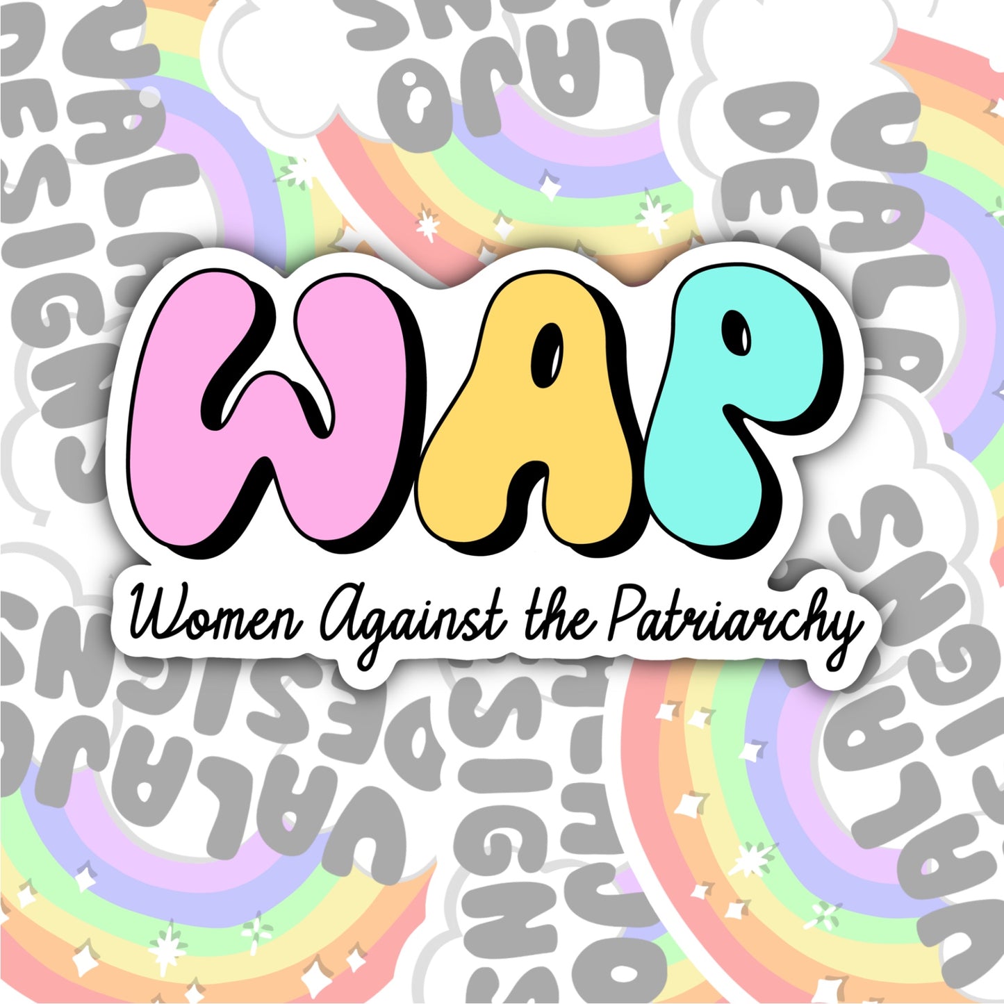 Women Against The Patriarchy, Waterproof Sticker, Water Bottle Sticker, Kindle Sticker, Laptop Sticker, Social Justice Stickers, Feminist Stickers