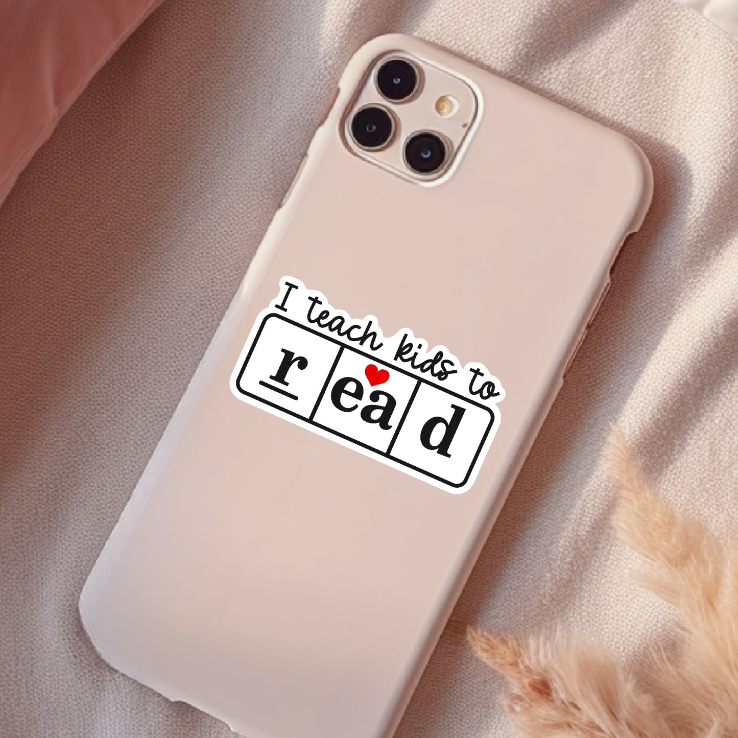 I Teach Kids To Read, Teacher Waterproof Sticker