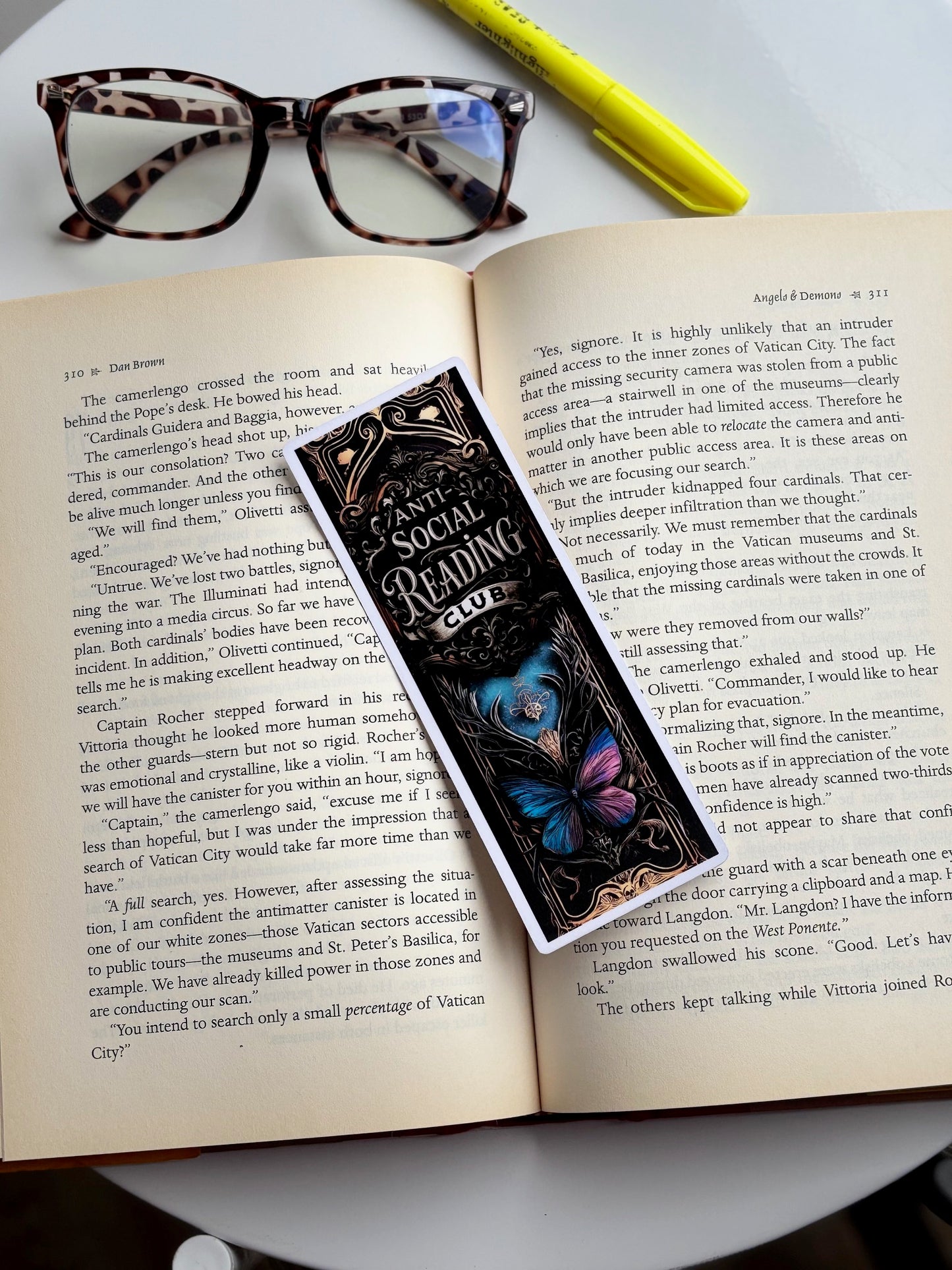 Anti-Social Reading Club, Handmade Bookmark for Books And Journals