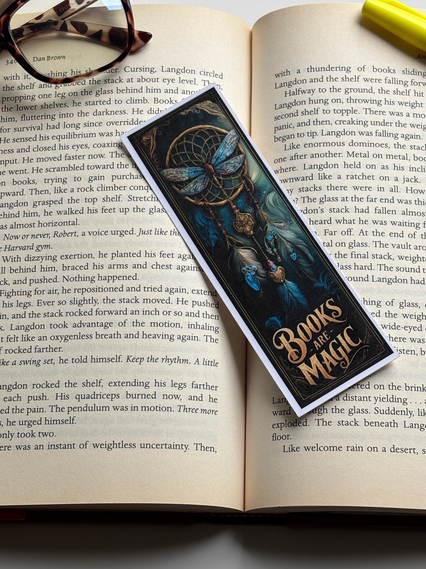 Books Are Magic, Handmade Bookmark for Books And Journals