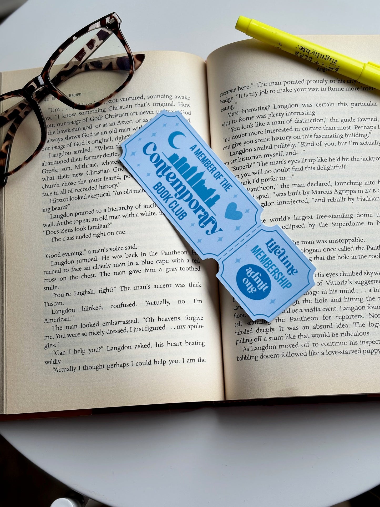 Contemporary Book Club, Handmade Bookmark for Books And Journals