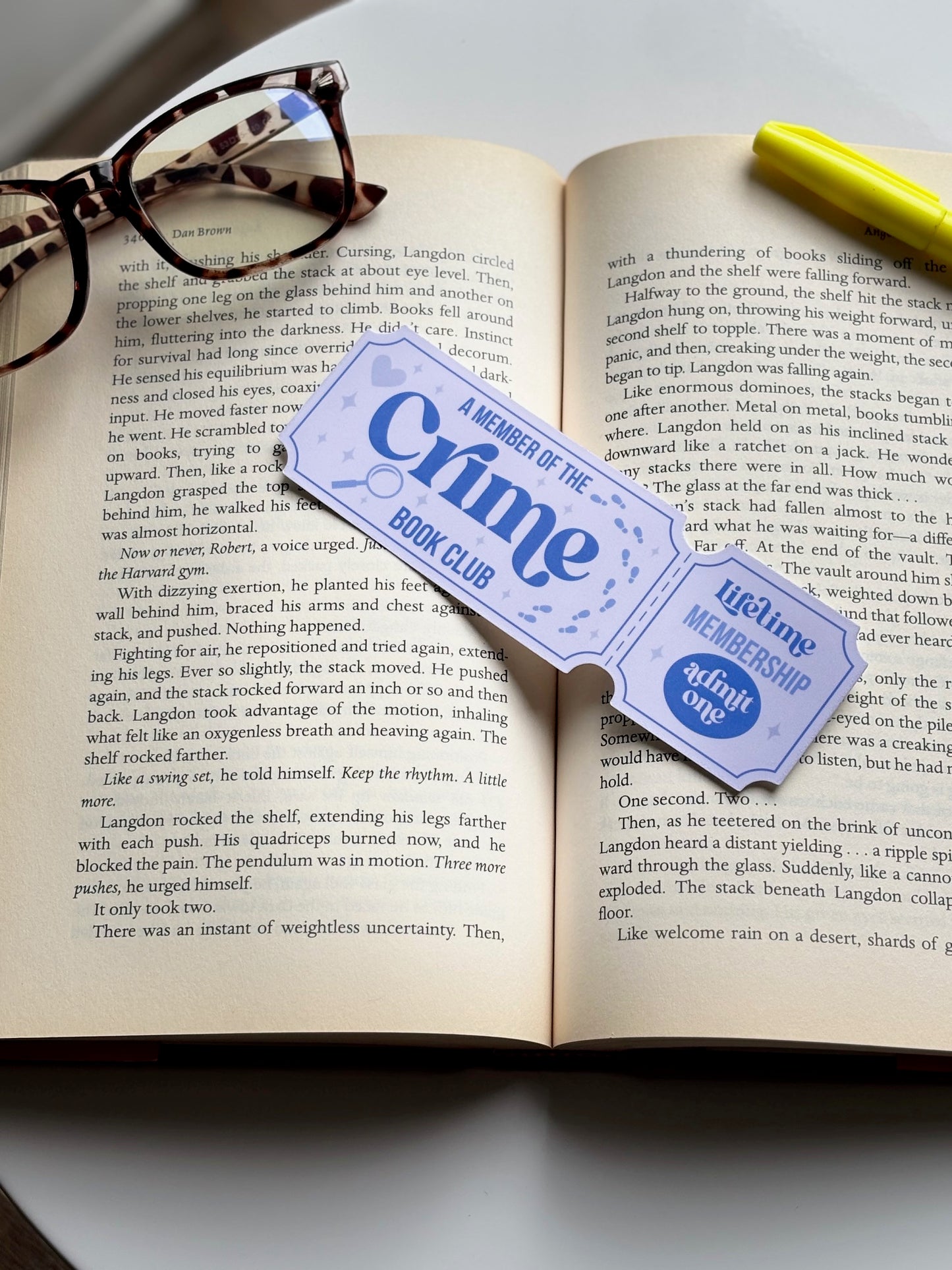 Crime Book Club, Handmade Bookmark for Books And Journals