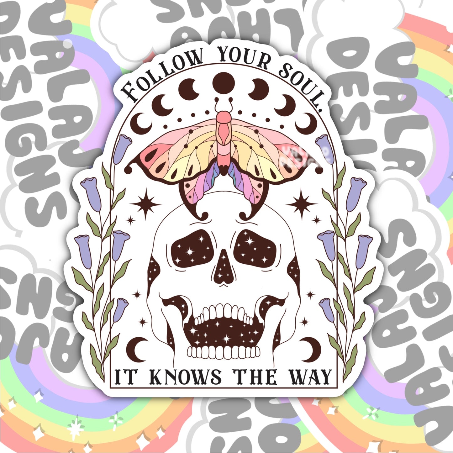 Follow Your Soul, Magic Waterproof Sticker, Water Bottle Sticker, Kindle Sticker, Laptop Sticker