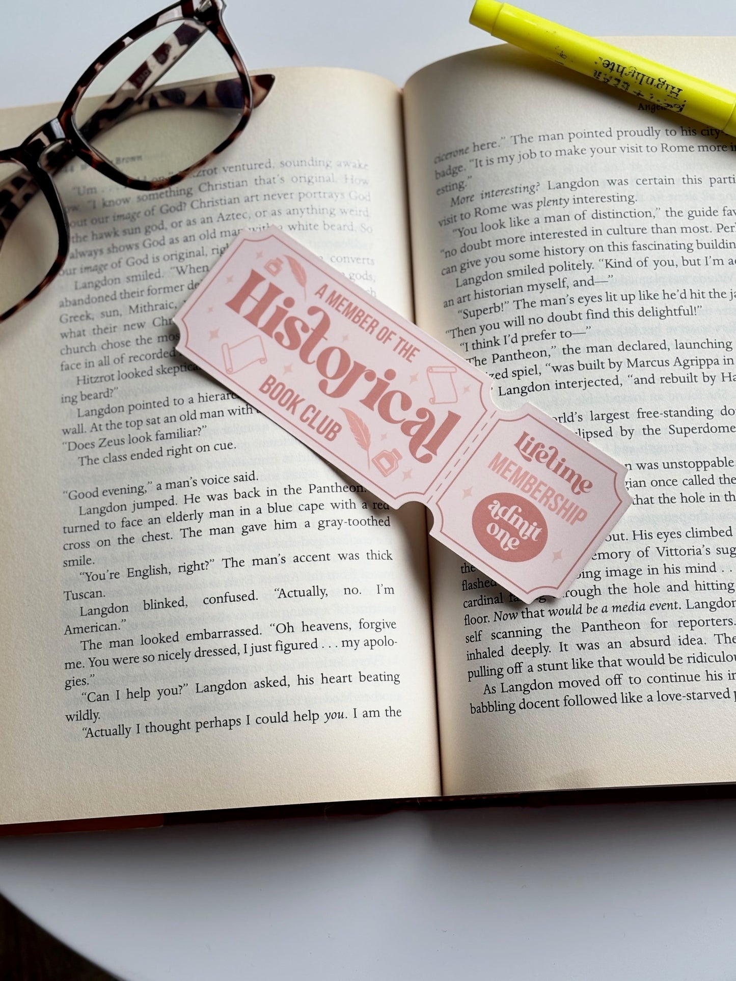 Historical Book Club, Handmade Bookmark for Books And Journals