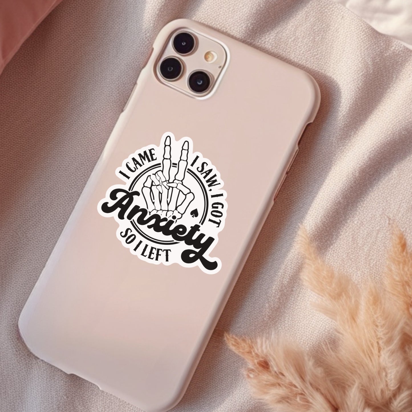 I Came, Saw, Got Anxiety, Left, Funny Waterproof Sticker, Sarcastic Water Bottle Sticker, Kindle Sticker, Laptop Sticker