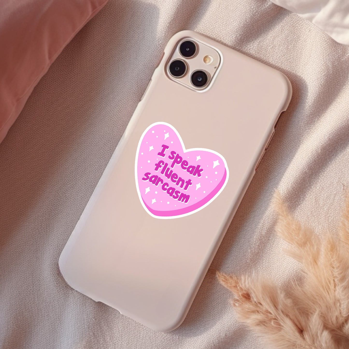 I Speak Fluent Sarcasm, Funny Waterproof Sticker, Sarcastic Water Bottle Sticker, Kindle Sticker, Laptop Sticker