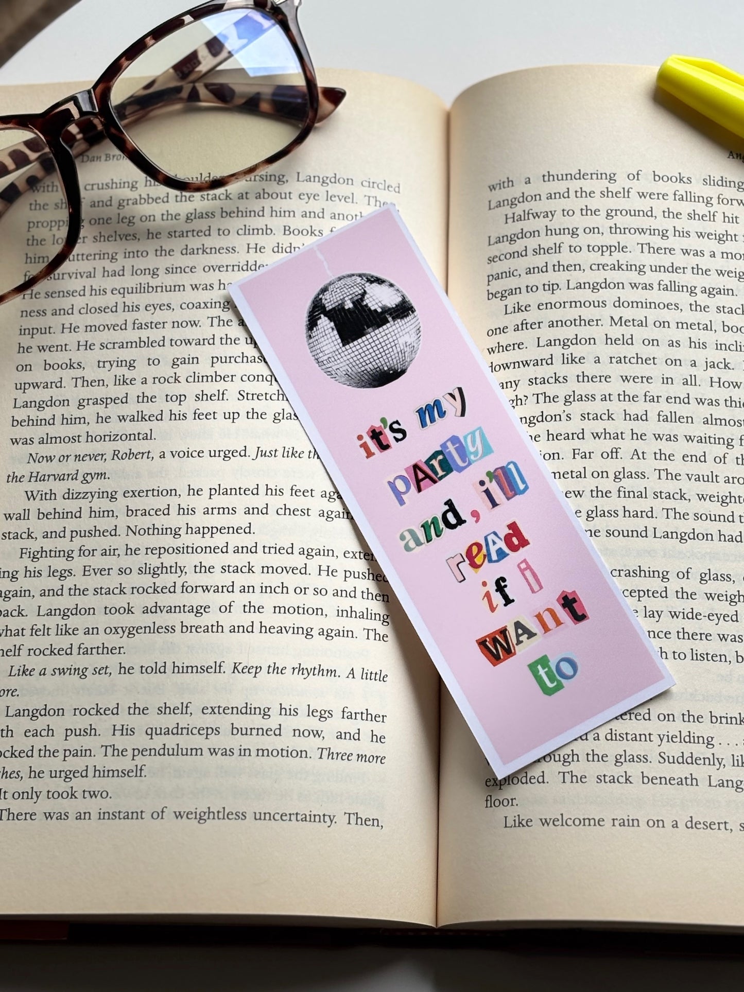 It's My Party And I'll Read If I Want To, Handmade Bookmark for Books And Journals