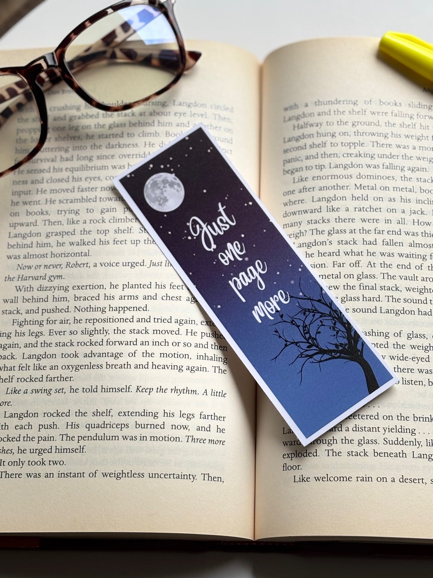 Just One More Page, Handmade Bookmark for Books And Journals