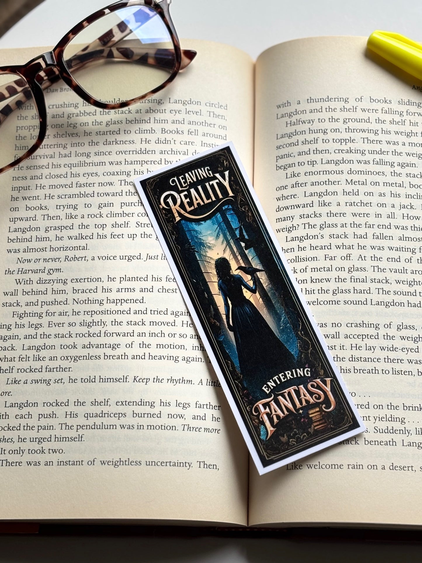 Leaving Reality Entering Fantasy, Handmade Bookmark for Books And Journals