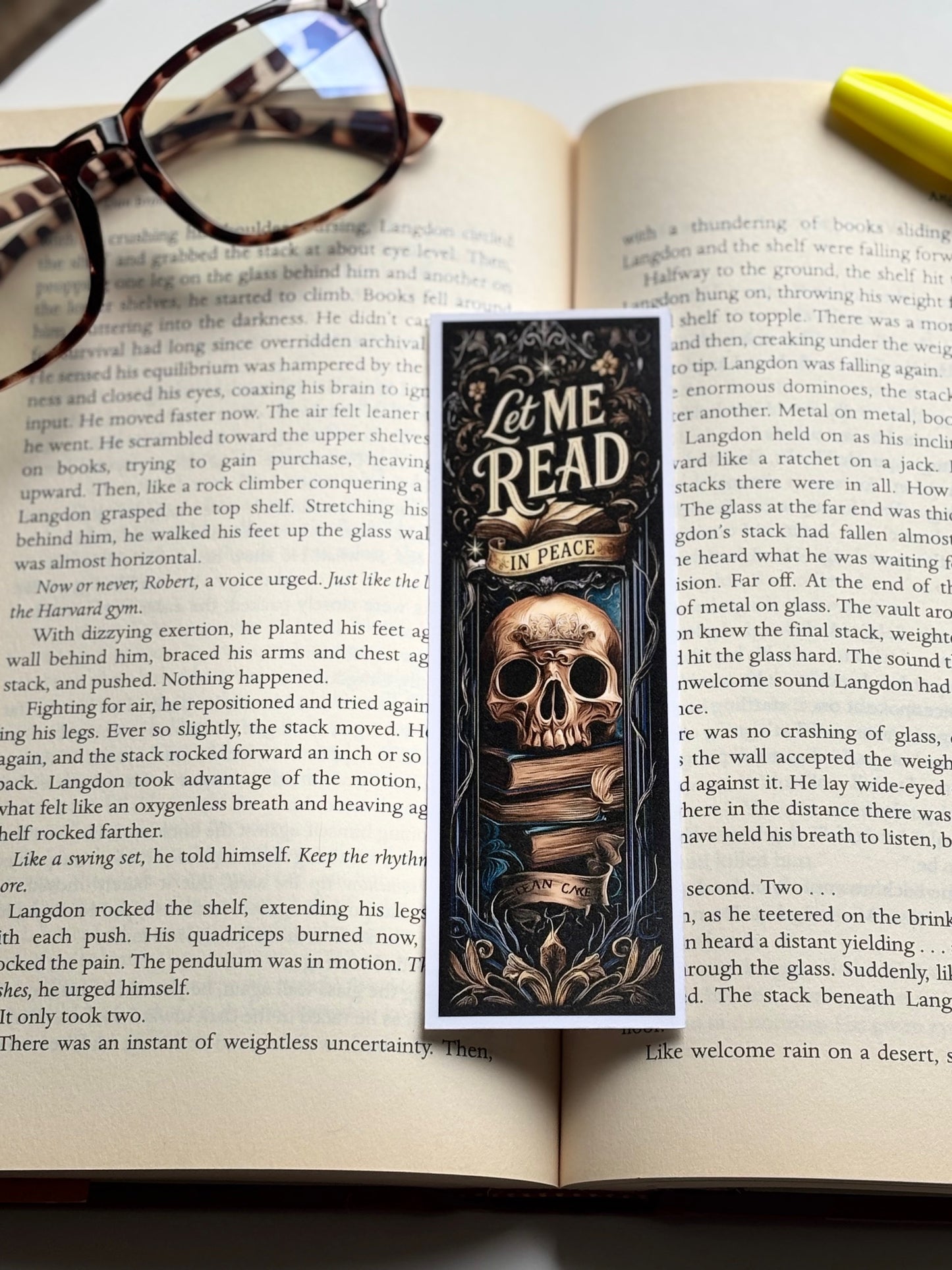 Let Me Read In Peace, Handmade Bookmark for Books And Journals