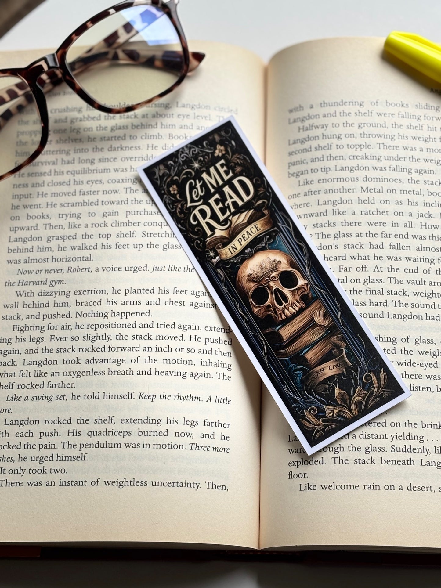 Let Me Read In Peace, Handmade Bookmark for Books And Journals