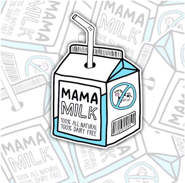 Mama's Milk, Breastfeeding Life Waterproof Sticker, Water Bottle Sticker, Kindle Sticker, Laptop Sticker, Parent Life Stickers