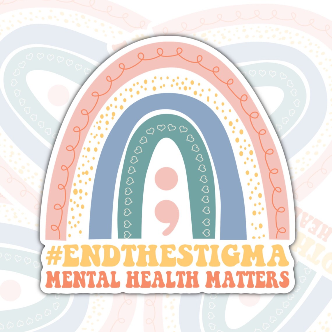 Mental Health Matters, Waterproof Sticker, Water Bottle Sticker, Kindle Sticker, Laptop Sticker