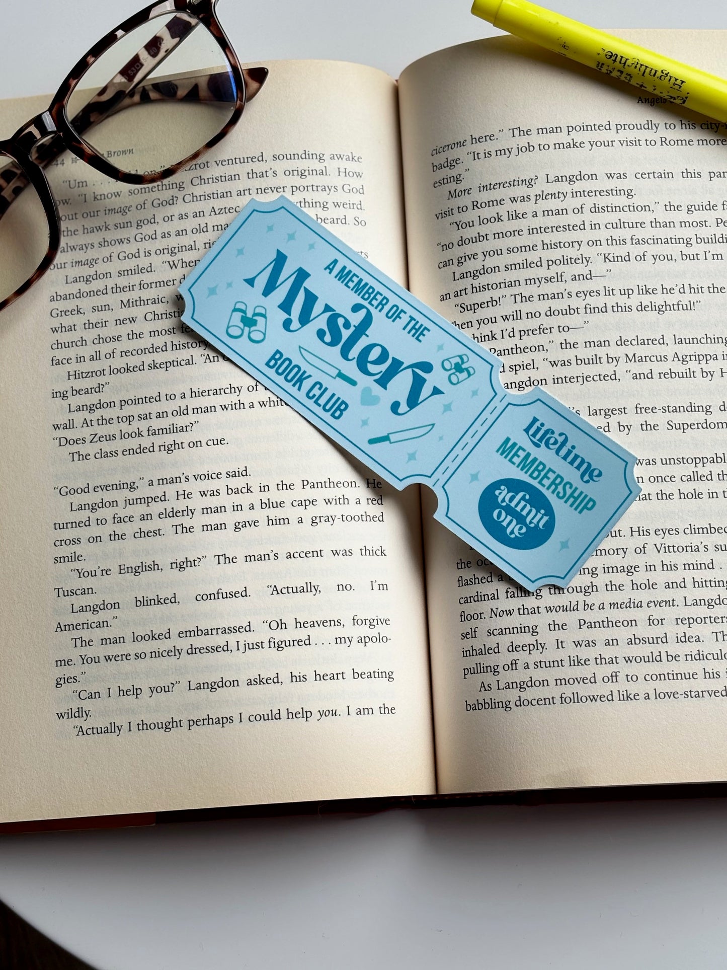 Mystery Book Club, Handmade Bookmark for Books And Journals