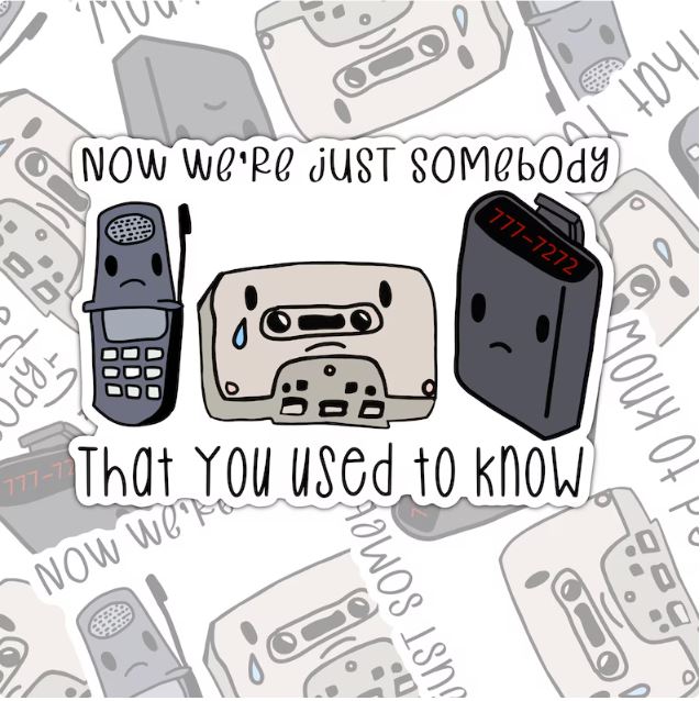 Now We're Just Somebody That You Used To Know, Funny Waterproof Sticker, Sarcastic Water Bottle Sticker, Kindle Sticker, Laptop Sticker