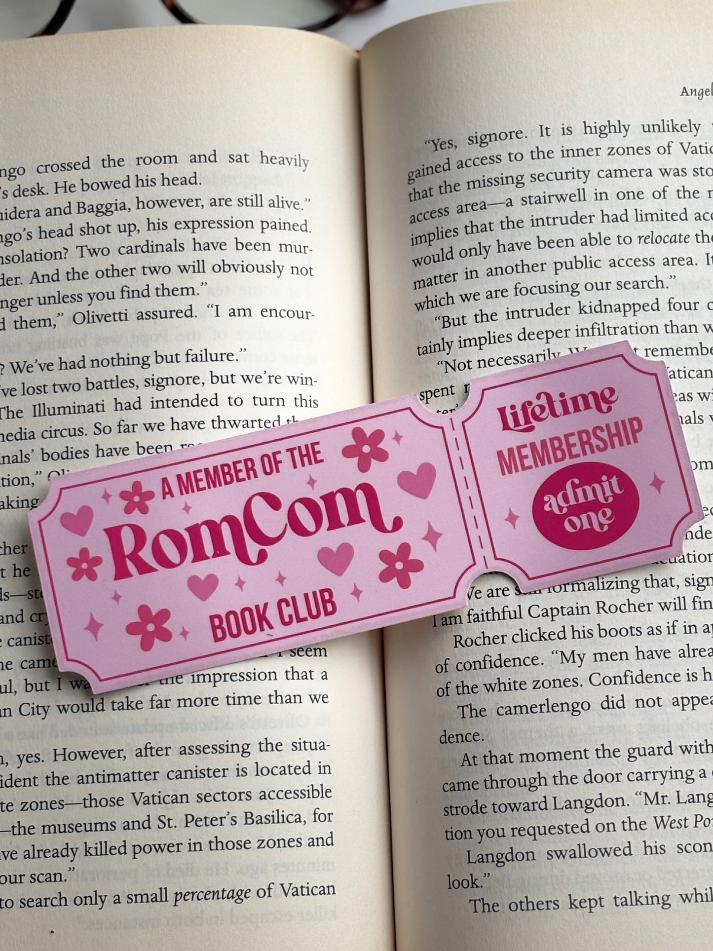 Rom Com Book Club, Handmade Bookmark for Books And Journals