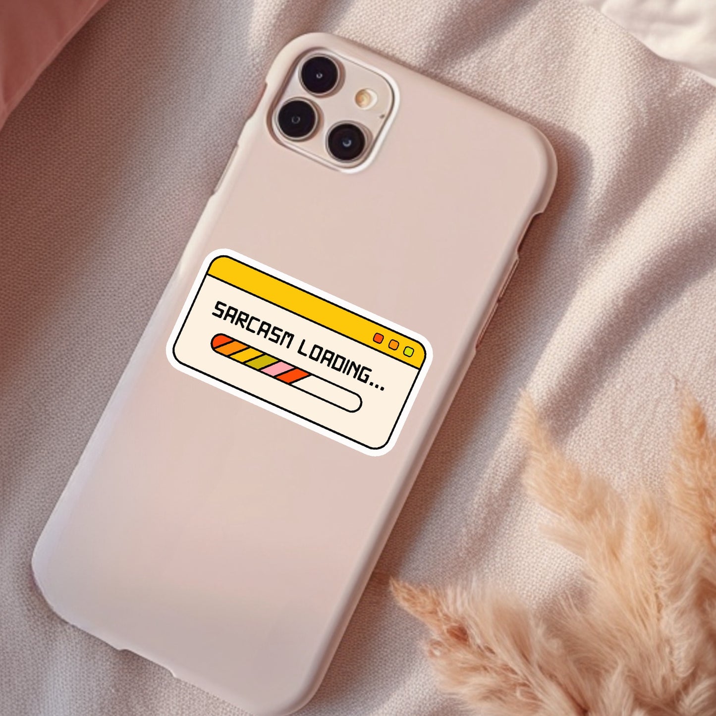 Sarcasm Loading, Funny Waterproof Sticker, Sarcastic Water Bottle Sticker, Kindle Sticker, Laptop Sticker