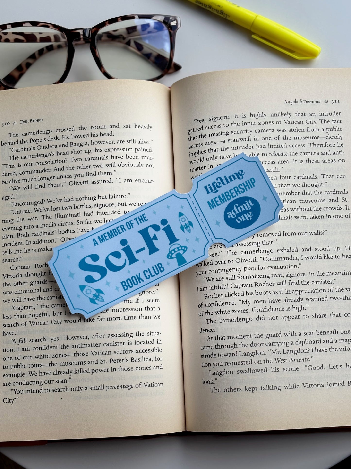 Sci-Fi Book Club, Handmade Bookmark for Books And Journals