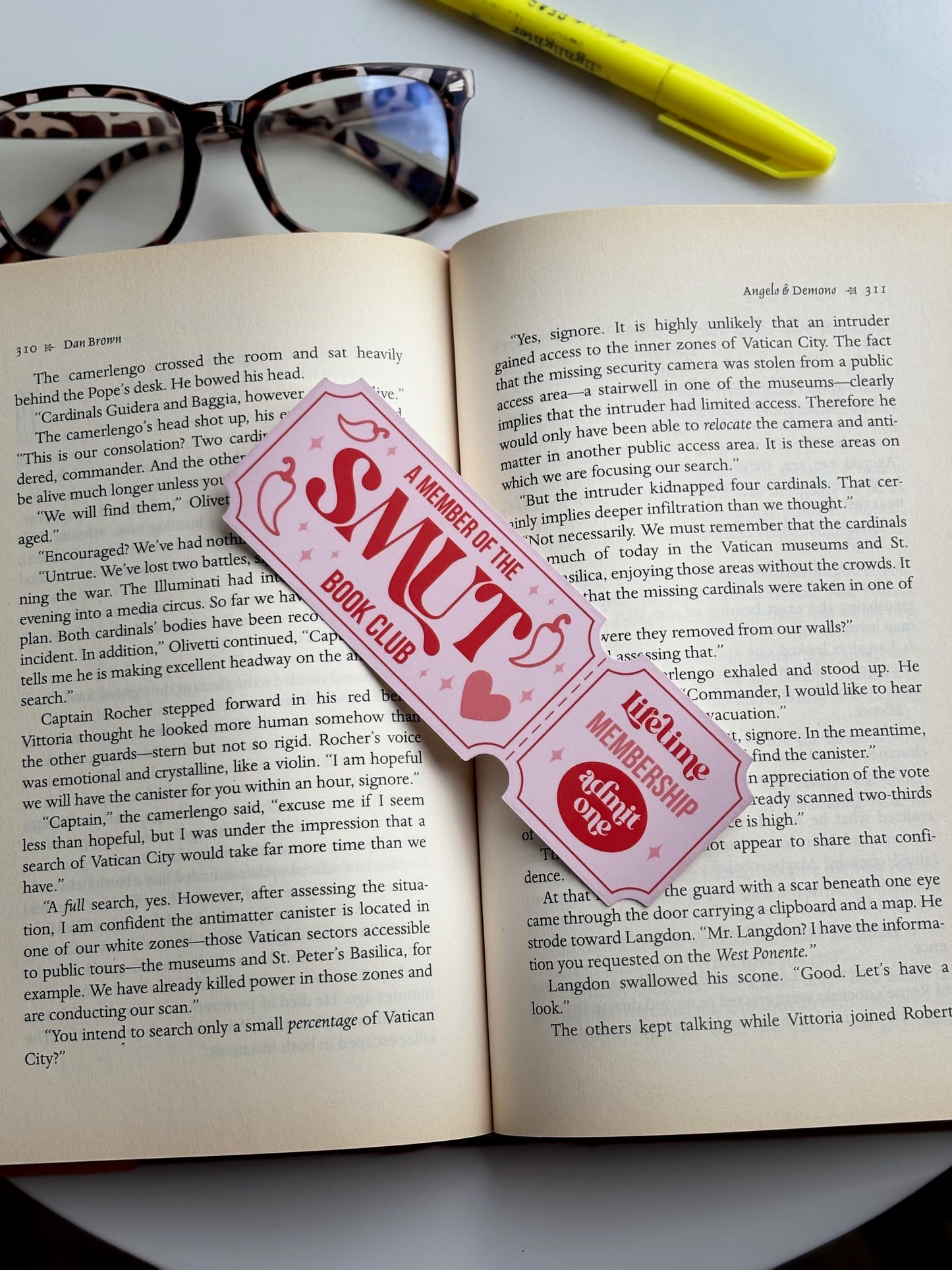 Smut Book Club, Handmade Bookmark for Books And Journals