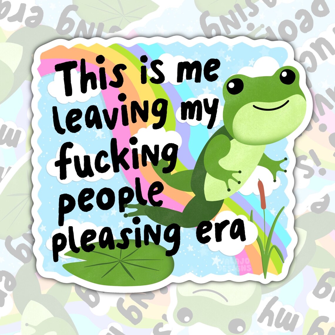 Me Leaving My People Pleasing Era, Mental Health Waterproof Sticker, Water Bottle Sticker, Kindle Sticker, Laptop Sticker