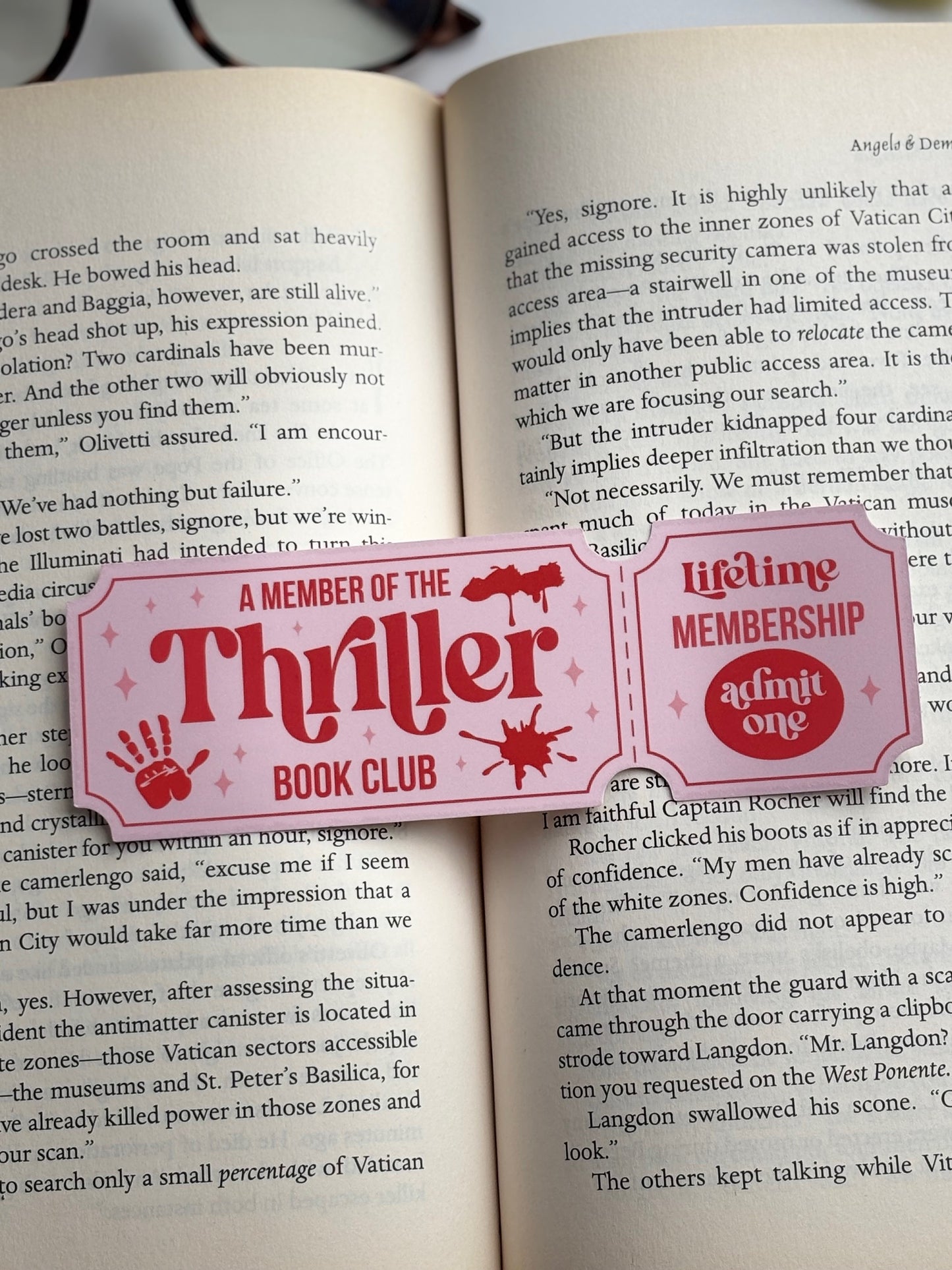 Thriller Book Club, Handmade Bookmark for Books And Journals