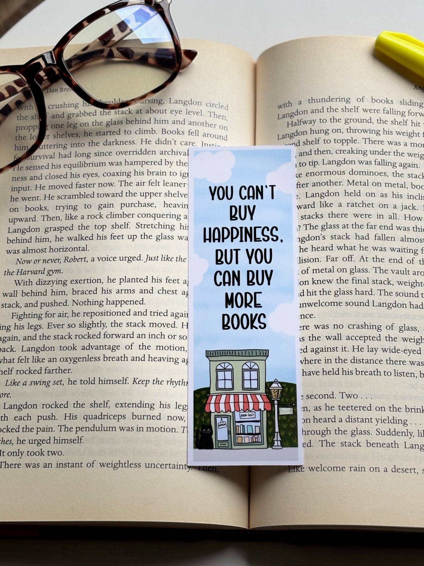 You Can't Buy Happiness, But You Can Buy Books, Handmade Bookmark for Books And Journals