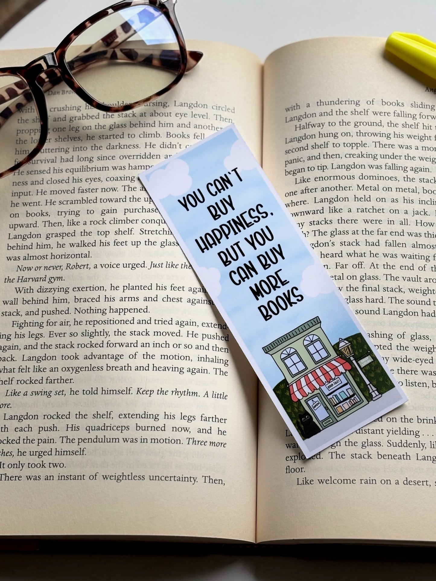 You Can't Buy Happiness, But You Can Buy Books, Handmade Bookmark for Books And Journals