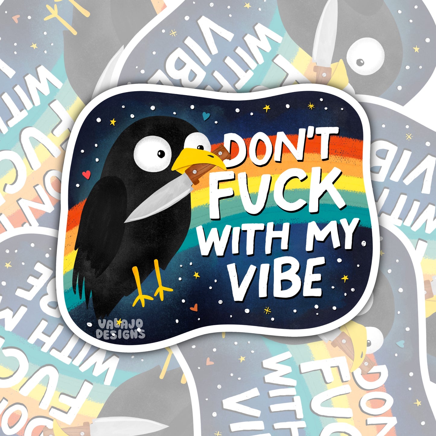 Don't Fuck With My Vibe, Funny Waterproof Sticker