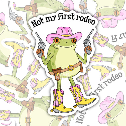Not My First Rodeo, Funny Waterproof Sticker