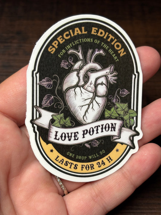 Love Potion, Poison Label, Waterproof Sticker