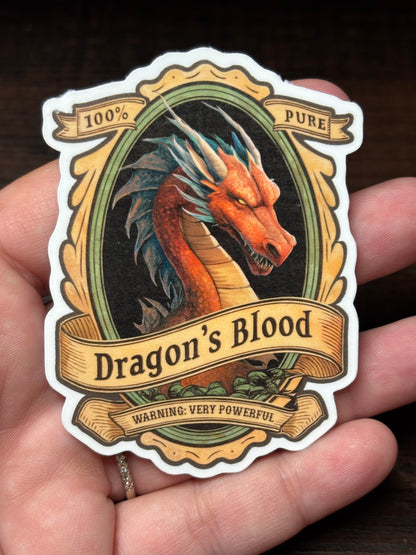 Dragon Blood, Poison Label, Waterproof Sticker