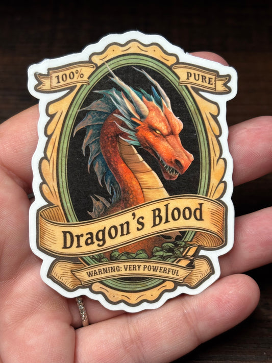 Dragon Blood, Poison Label, Waterproof Sticker