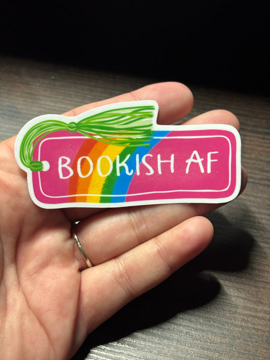 Book-ish AF, Waterproof Sticker