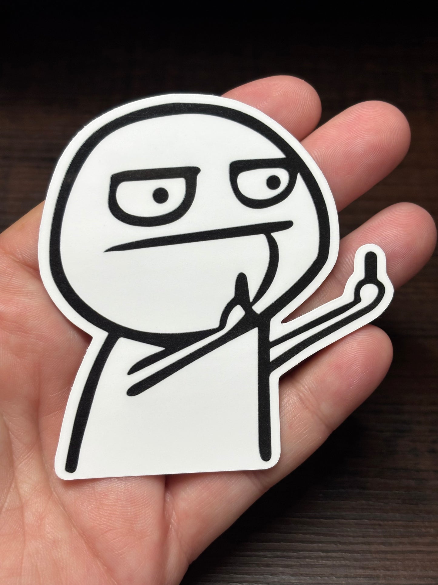 Flip Them Off, Funny Waterproof Sticker, Offensive Water Bottle Sticker, Sarcastic Kindle Sticker, Laptop Sticker