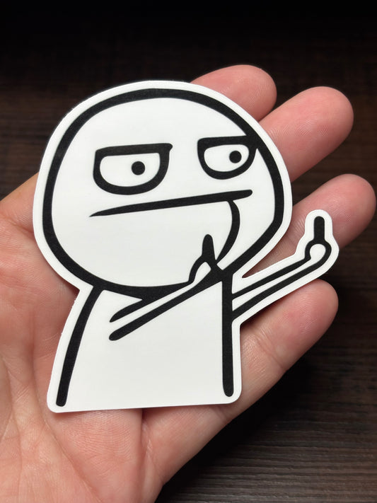 Flip Them Off, Funny Waterproof Sticker, Offensive Water Bottle Sticker, Sarcastic Kindle Sticker, Laptop Sticker