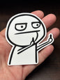 Flip Them Off, Funny Waterproof Sticker, Offensive Water Bottle Sticker, Sarcastic Kindle Sticker, Laptop Sticker