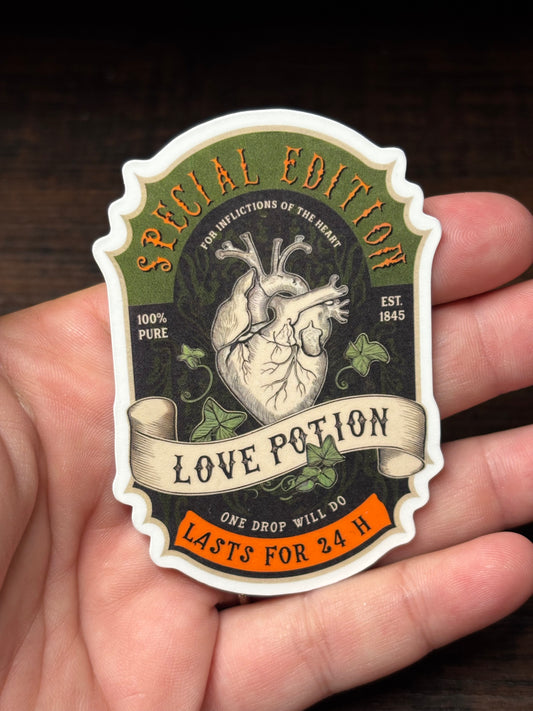 Love Potion, Poison Label, Waterproof Sticker