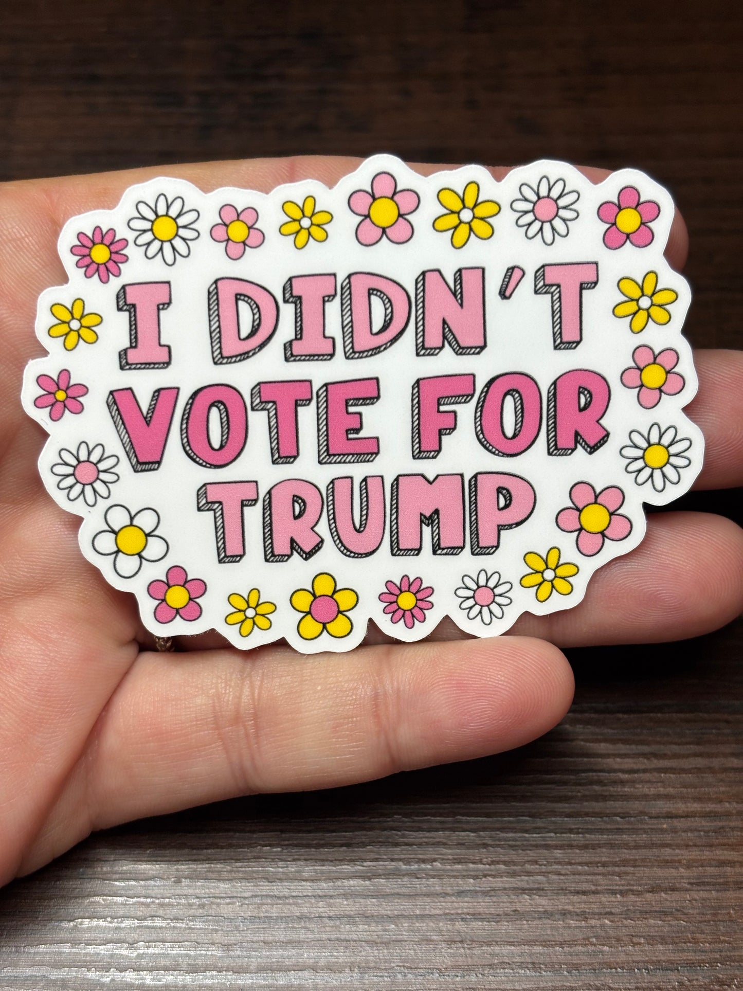 I Didn't Vote For Trump, Waterproof Social Justice Stickers