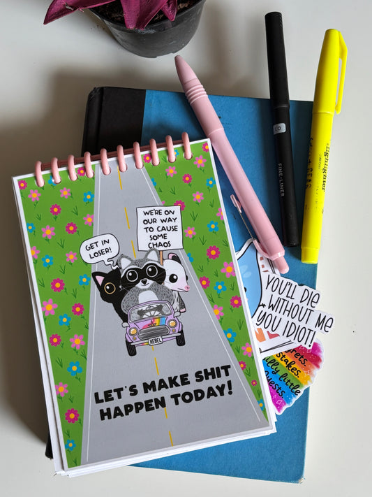 Trashy Raccoon To-Do List Journal