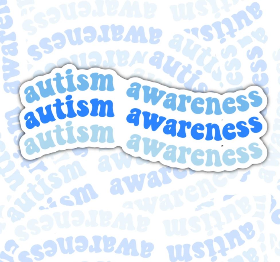 Autism Awareness Support, Waterproof Sticker, Water Bottle Sticker, Kindle Sticker, Laptop Sticker