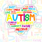 Autism Support, Sweet, Caring, Different, Not Less, Waterproof Sticker, Water Bottle Sticker, Kindle Sticker, Laptop Sticker