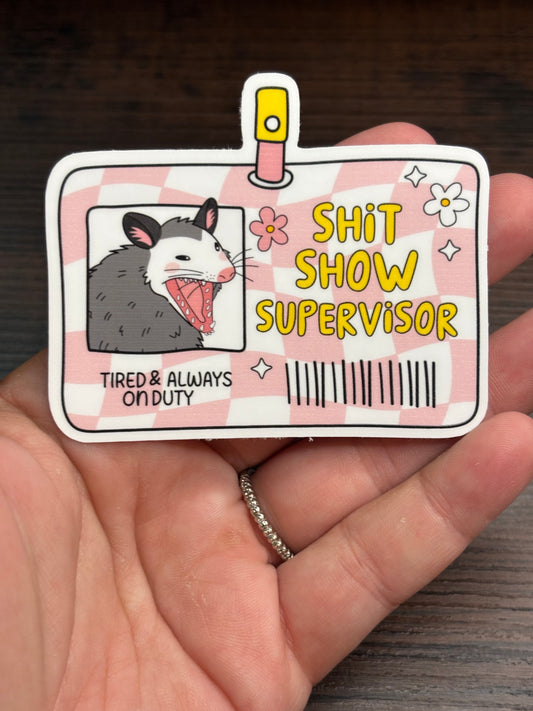 Shot Show Supervisor, Funny Work Related Waterproof Sticker