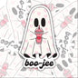 Boo-jee, Cute Ghost Waterproof Sticker, Water Bottle Sticker, Kindle Sticker, Laptop Sticker