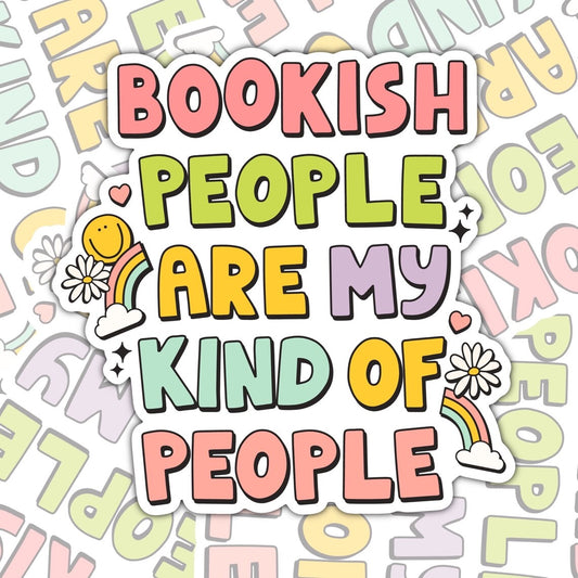 Book-ish People Are My Favorite, Book Lovers Waterproof Sticker, Water Bottle Sticker, Kindle Sticker, Laptop Sticker